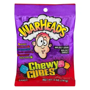 Buy Warheads Sour Chewy Cubes 500mg THC Edibles In Nottingham